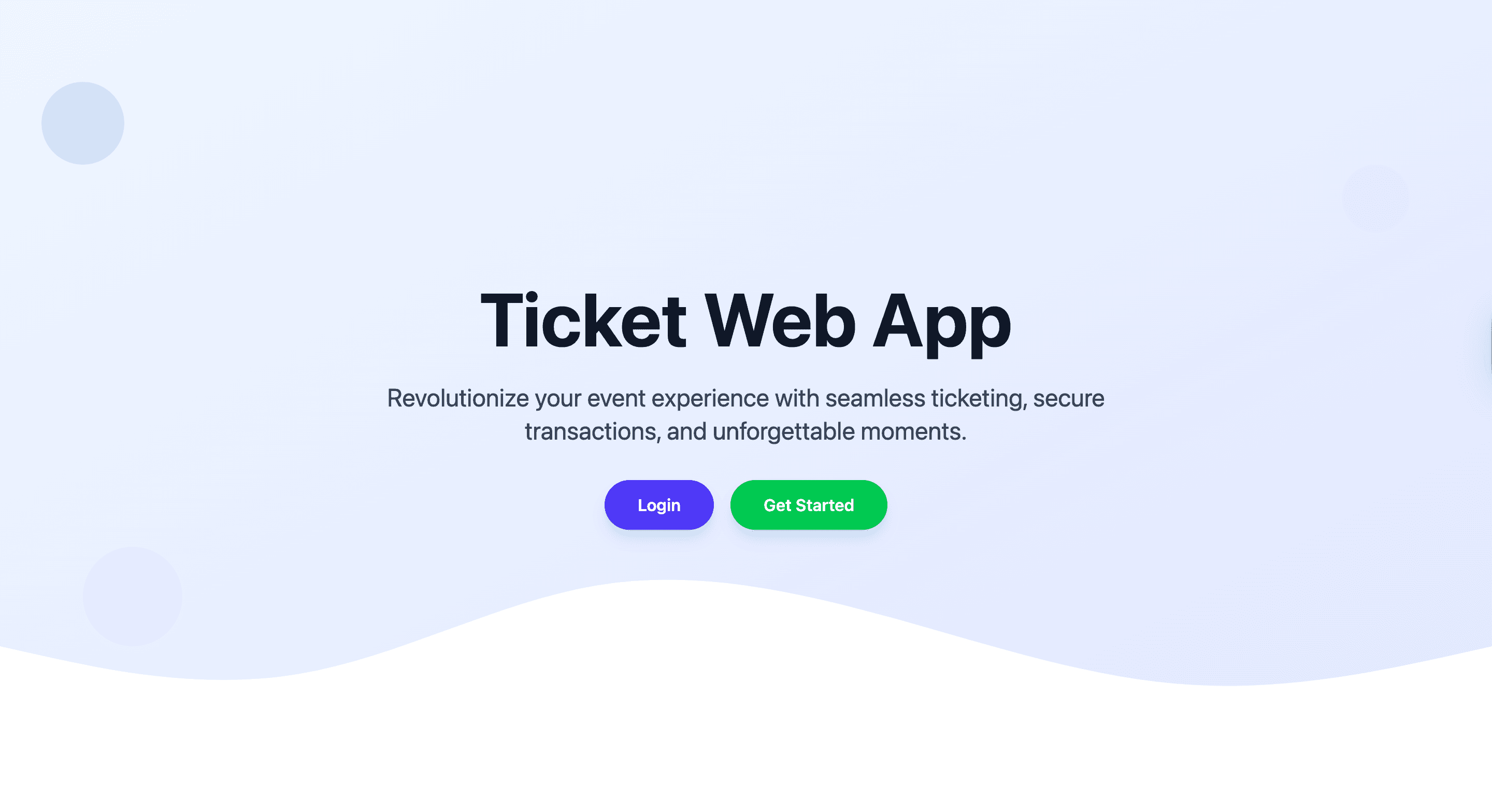 Ticket Web app